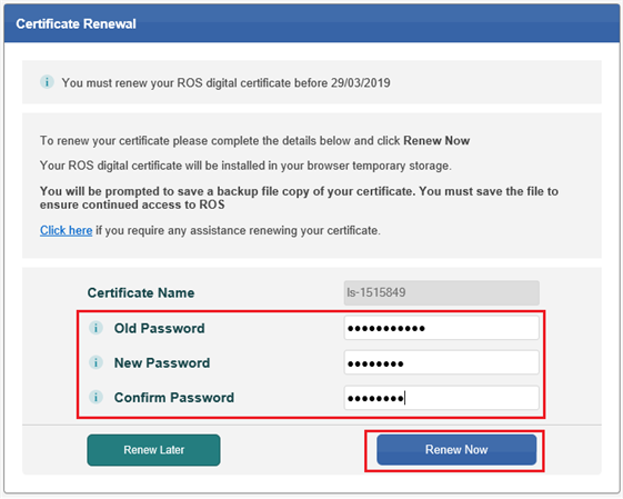 ROS digital certificate Renewal Courses24