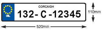 Image of acceptable post 2012 number plate format