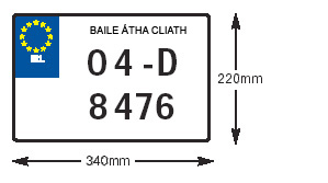 Image of acceptable pre 2013 number plate format